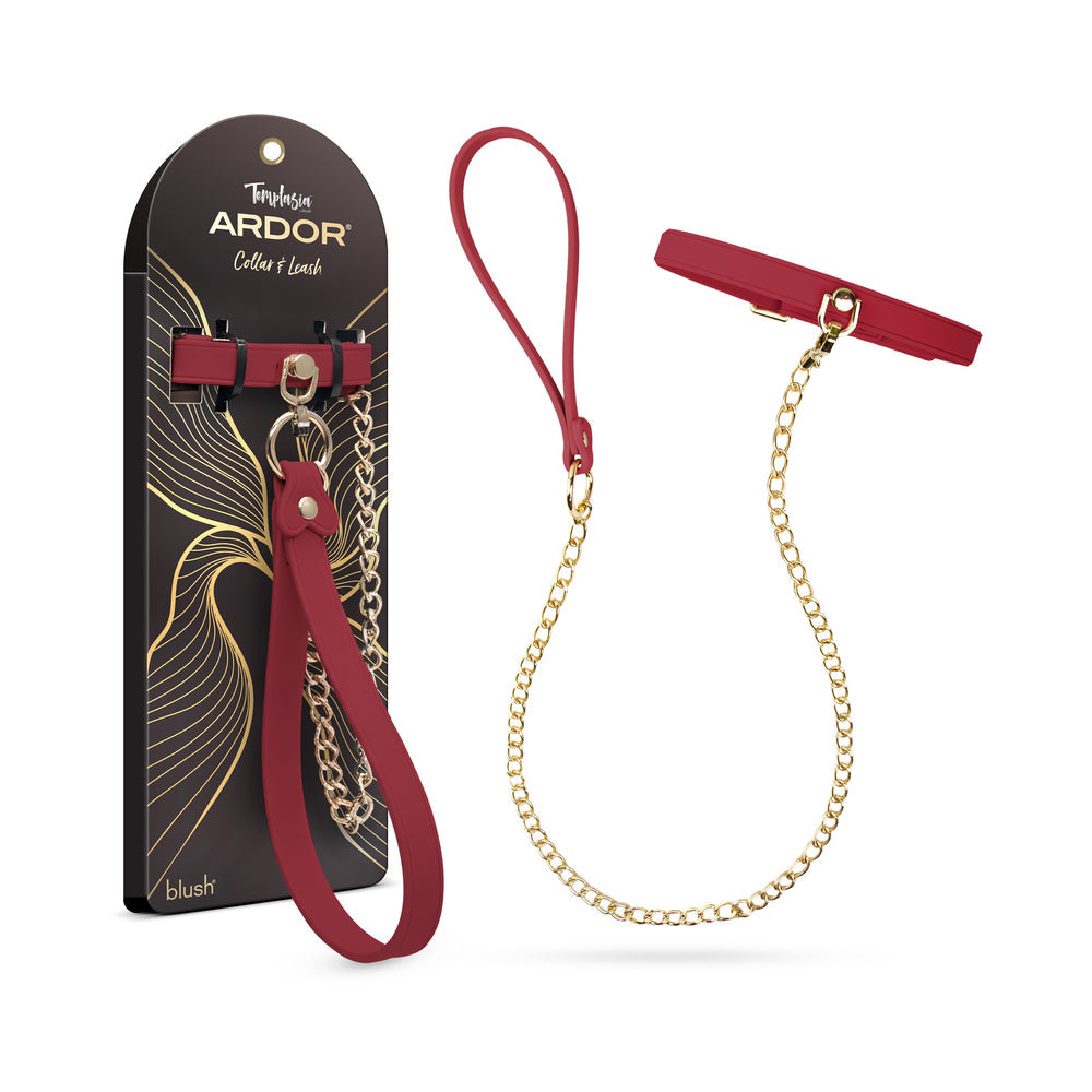 Temptasia Ardor Collar & Leash-Red
