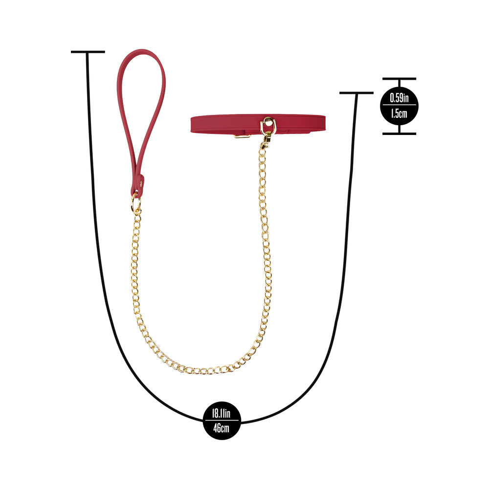 Temptasia Ardor Collar & Leash-Red
