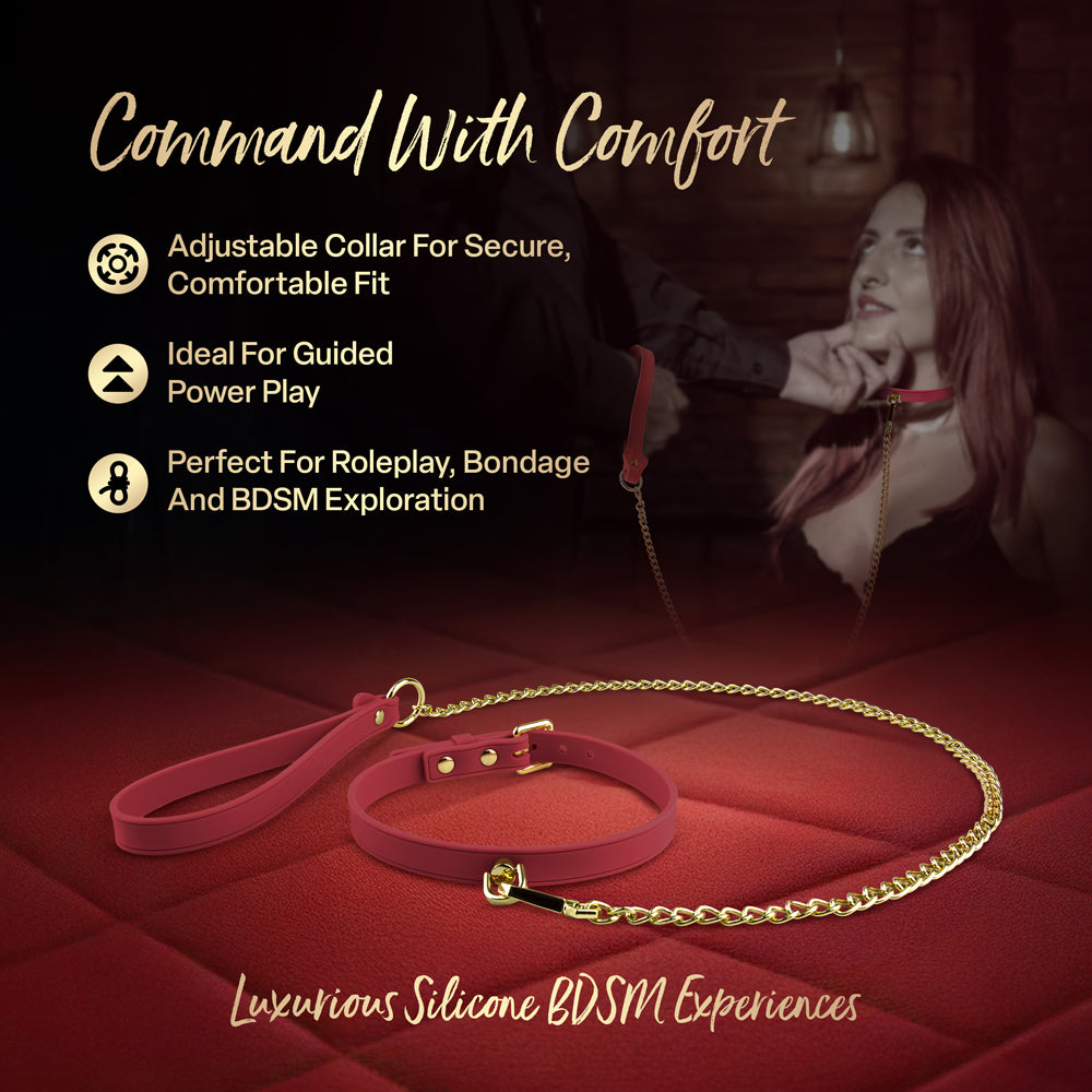 Temptasia Ardor Collar & Leash-Red