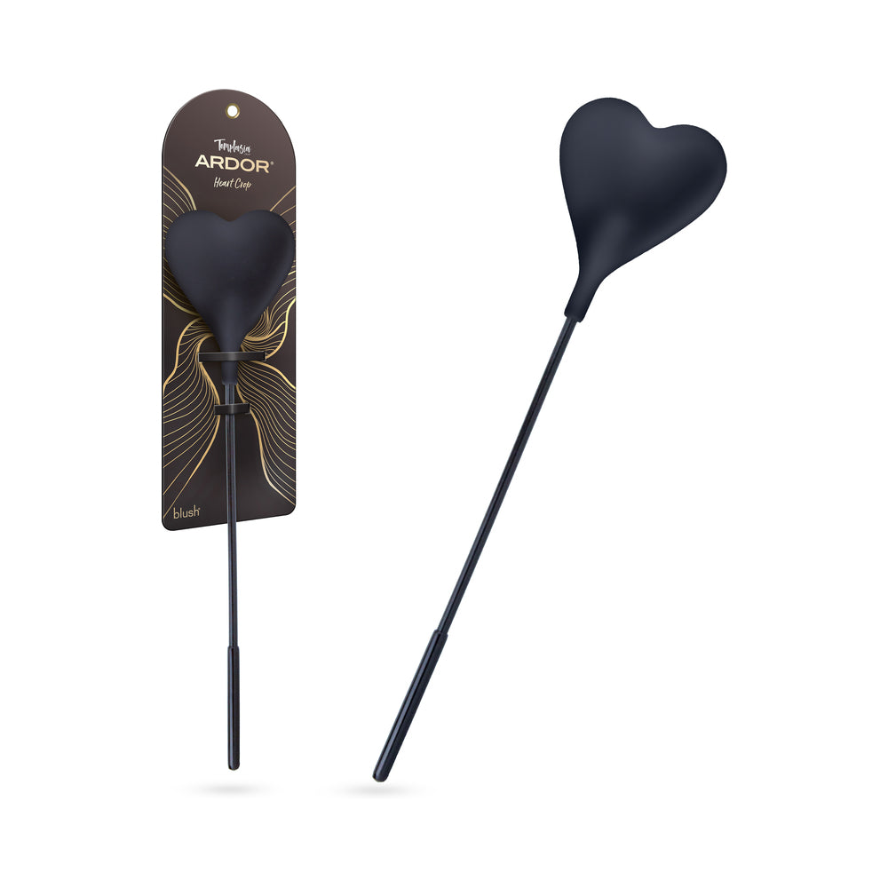 Temptasia Ardor Heart Crop-Black