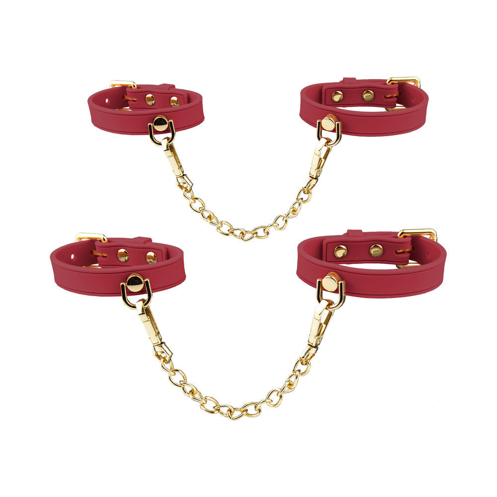 Temptasia Ardor Wrist & Ankle Restraints-Red
