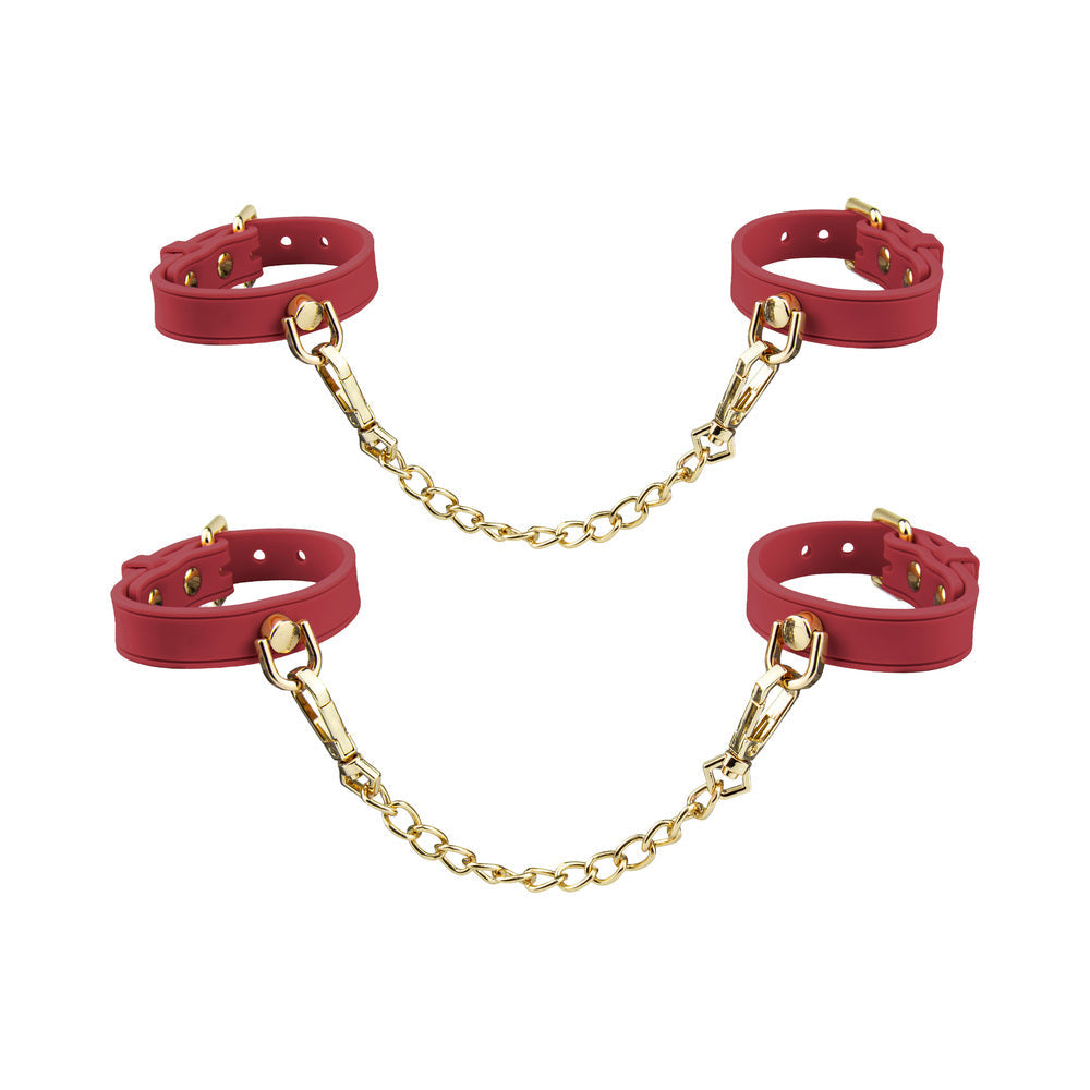 Temptasia Ardor Wrist & Ankle Restraints-Red