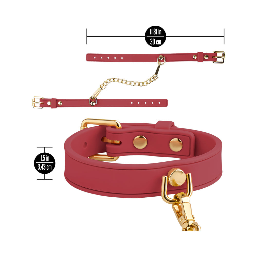 Temptasia Ardor Wrist & Ankle Restraints-Red