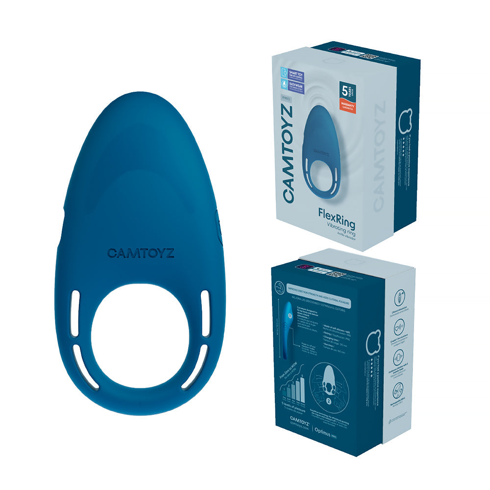 Camtoyz Pro FlexRing Vibrating Cock Ring - Blue