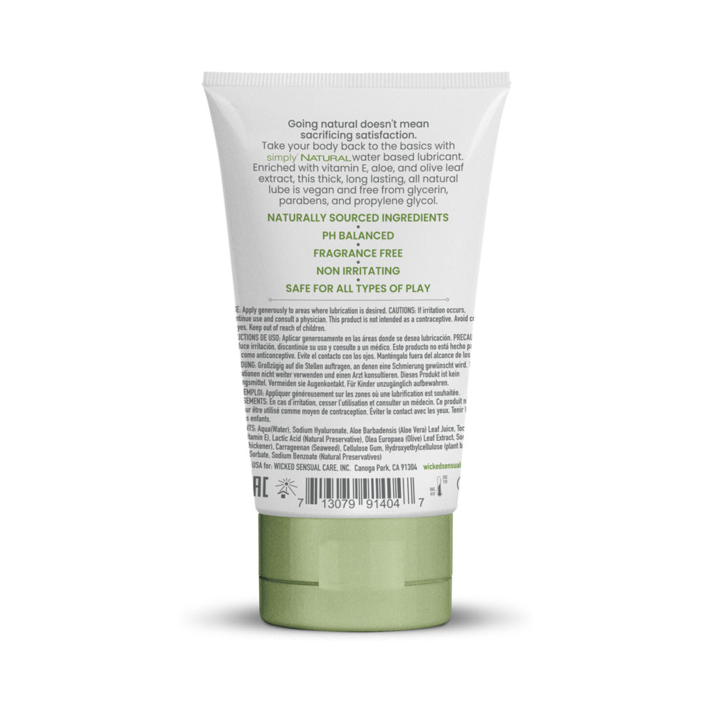 Wicked Sensual Care Sensual Simply Natural Lube 4oz