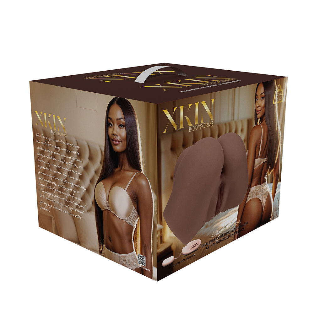 Shots Xkin Layla Love Dual Entry Masturbator - Brown - 7.7 lbs.