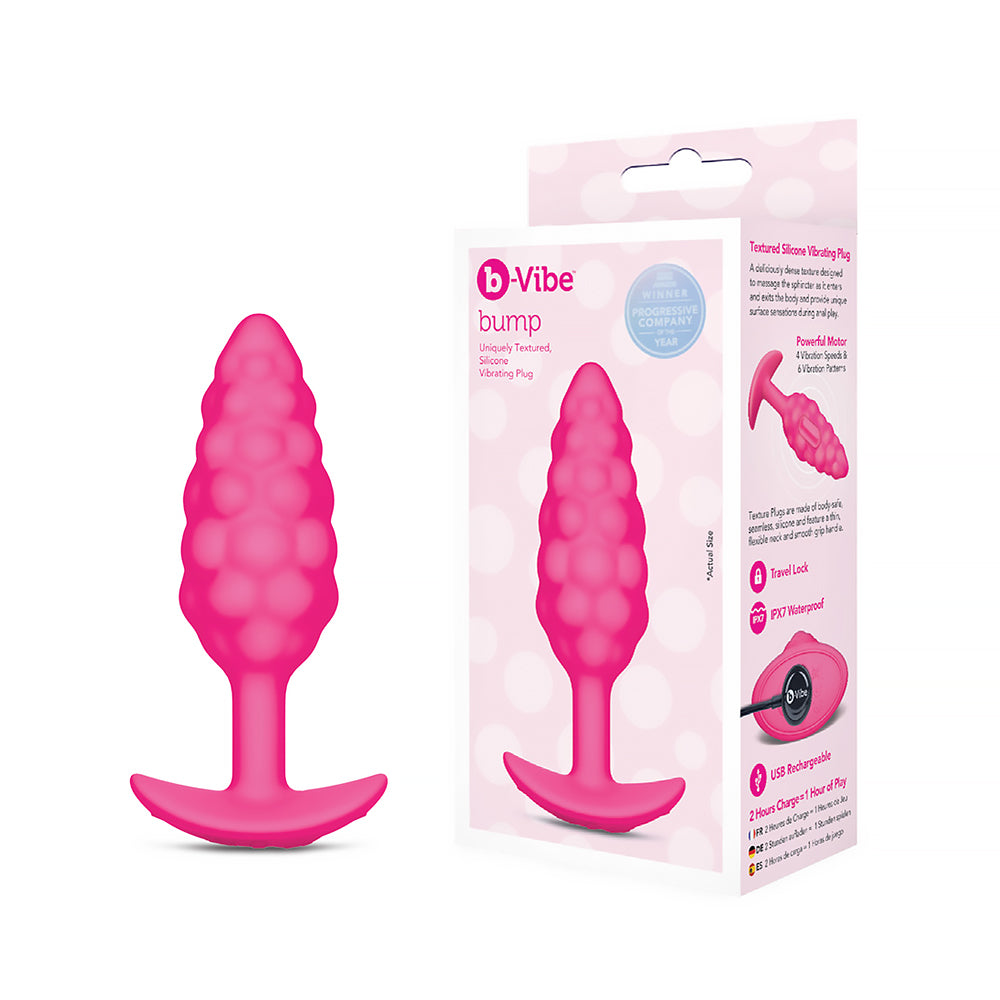 b-Vibe Bump Texture Plug - Pink
