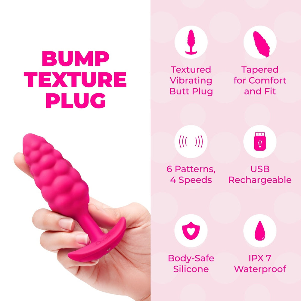 b-Vibe Bump Texture Plug - Pink