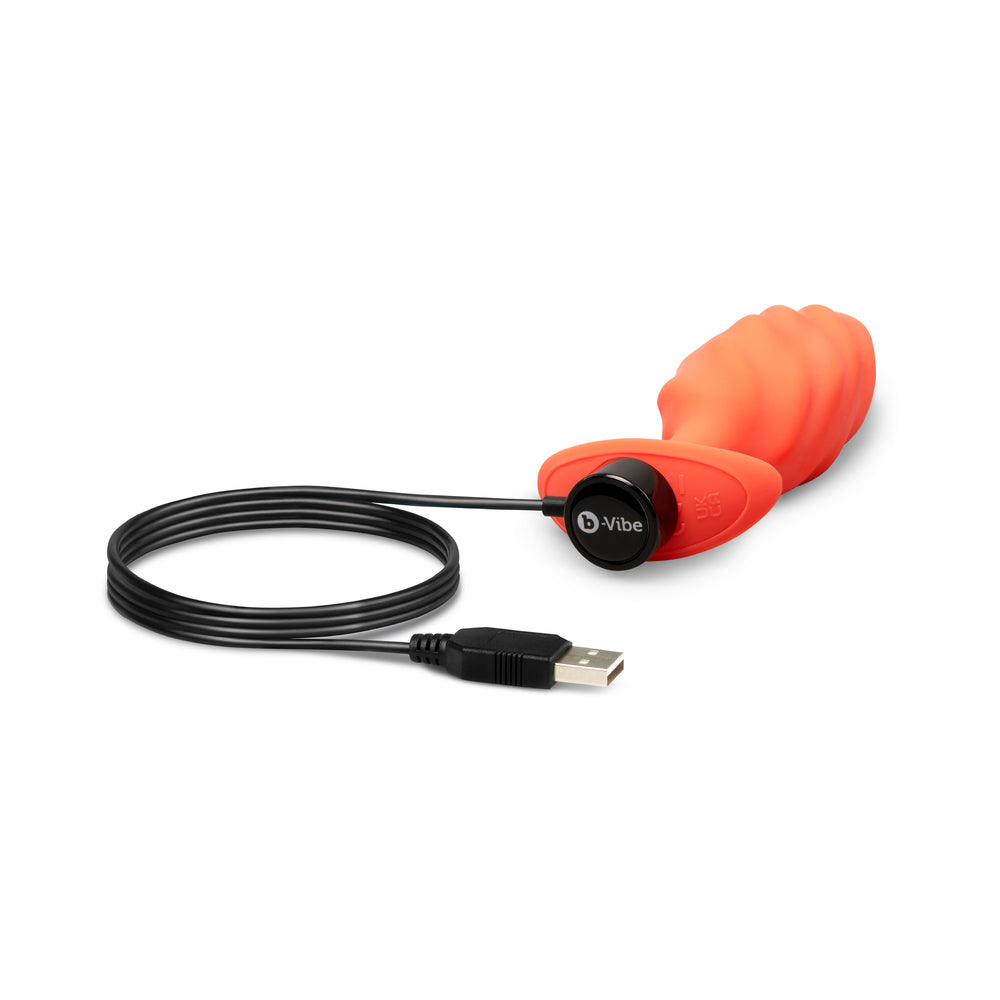 b-Vibe Swirl Texture Plug - Orange