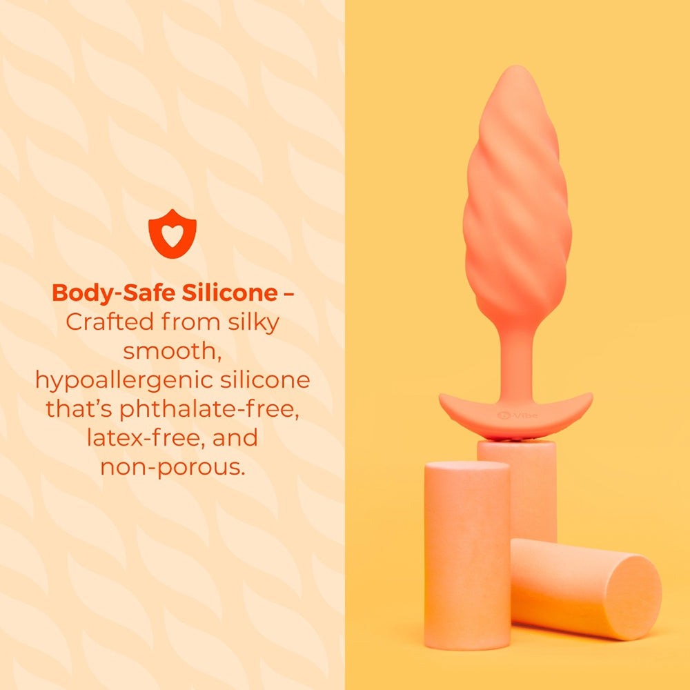 b-Vibe Swirl Texture Plug - Orange