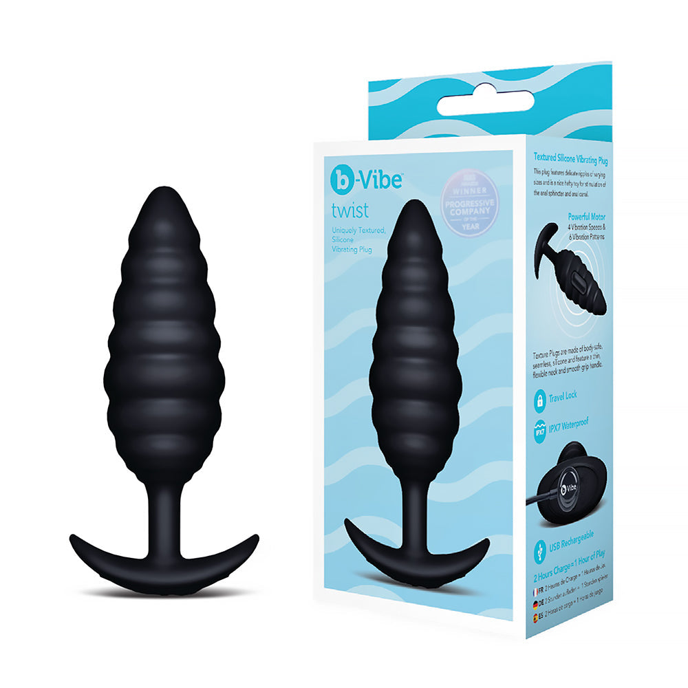 b-Vibe Twist Texture Plug - Black