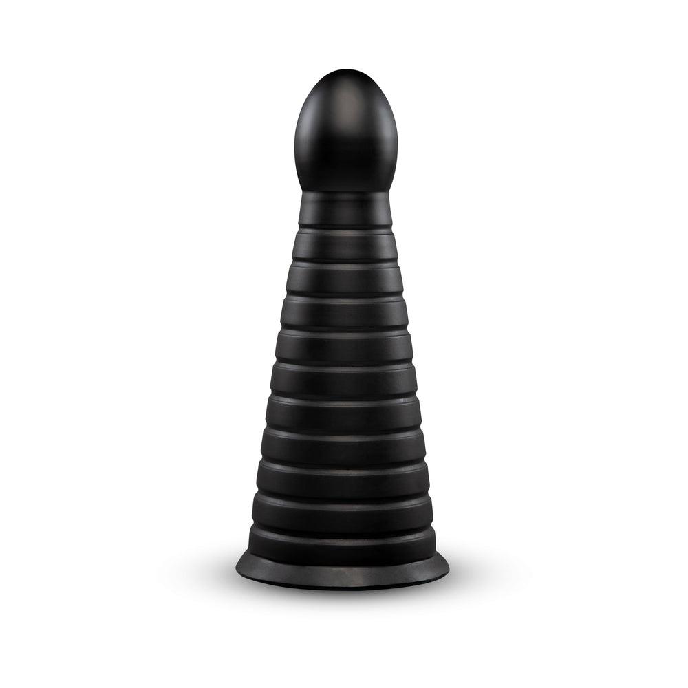 b-Vibe Cone 10 Inch Tapered & Ribbed XXL Dildo with Suction Cup