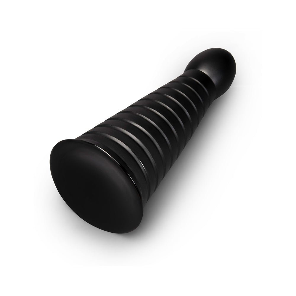 b-Vibe Cone 10 Inch Tapered & Ribbed XXL Dildo with Suction Cup