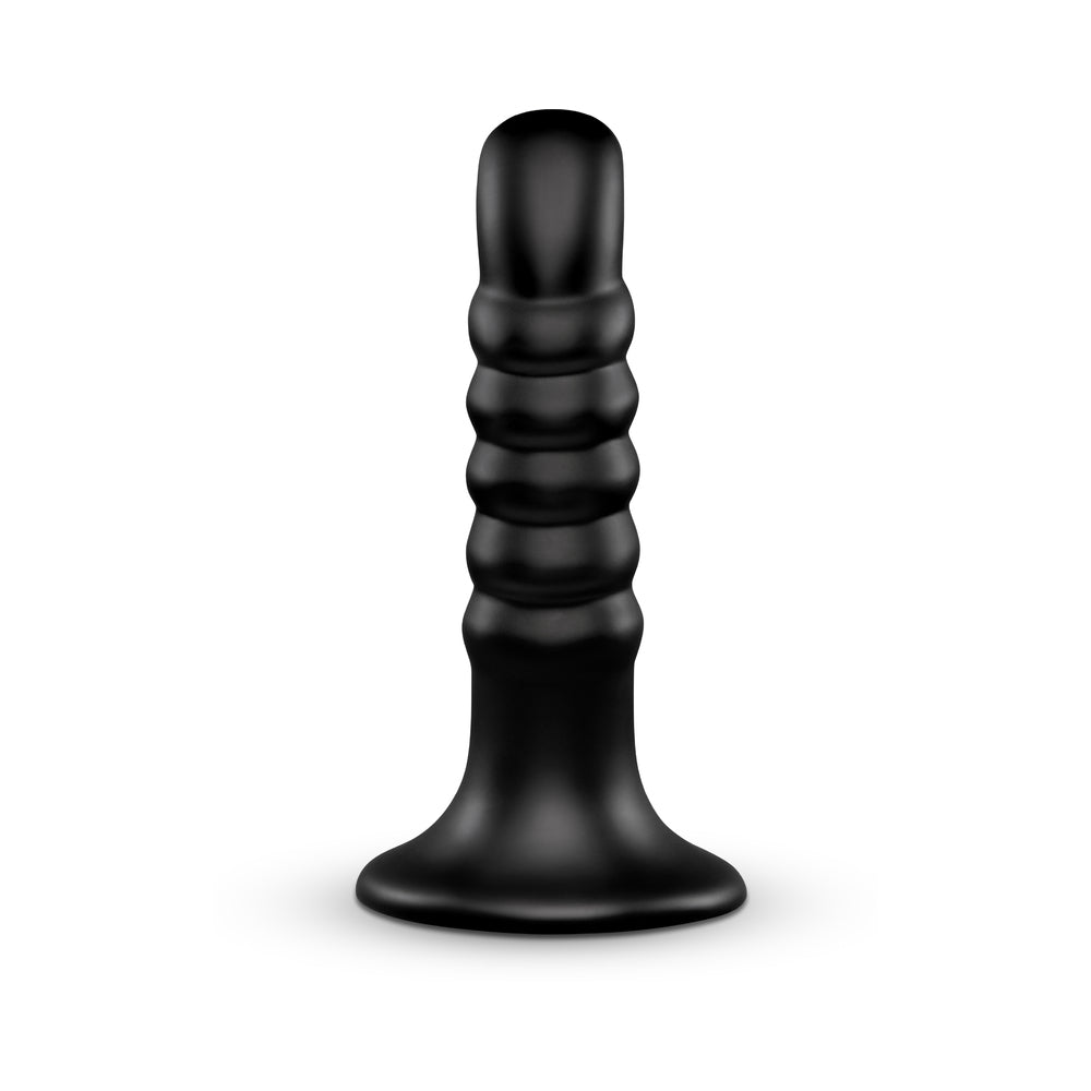 b-Vibe Krush 9.5 Inch Curved & Ribbed XXL Dildo with Suction Cup