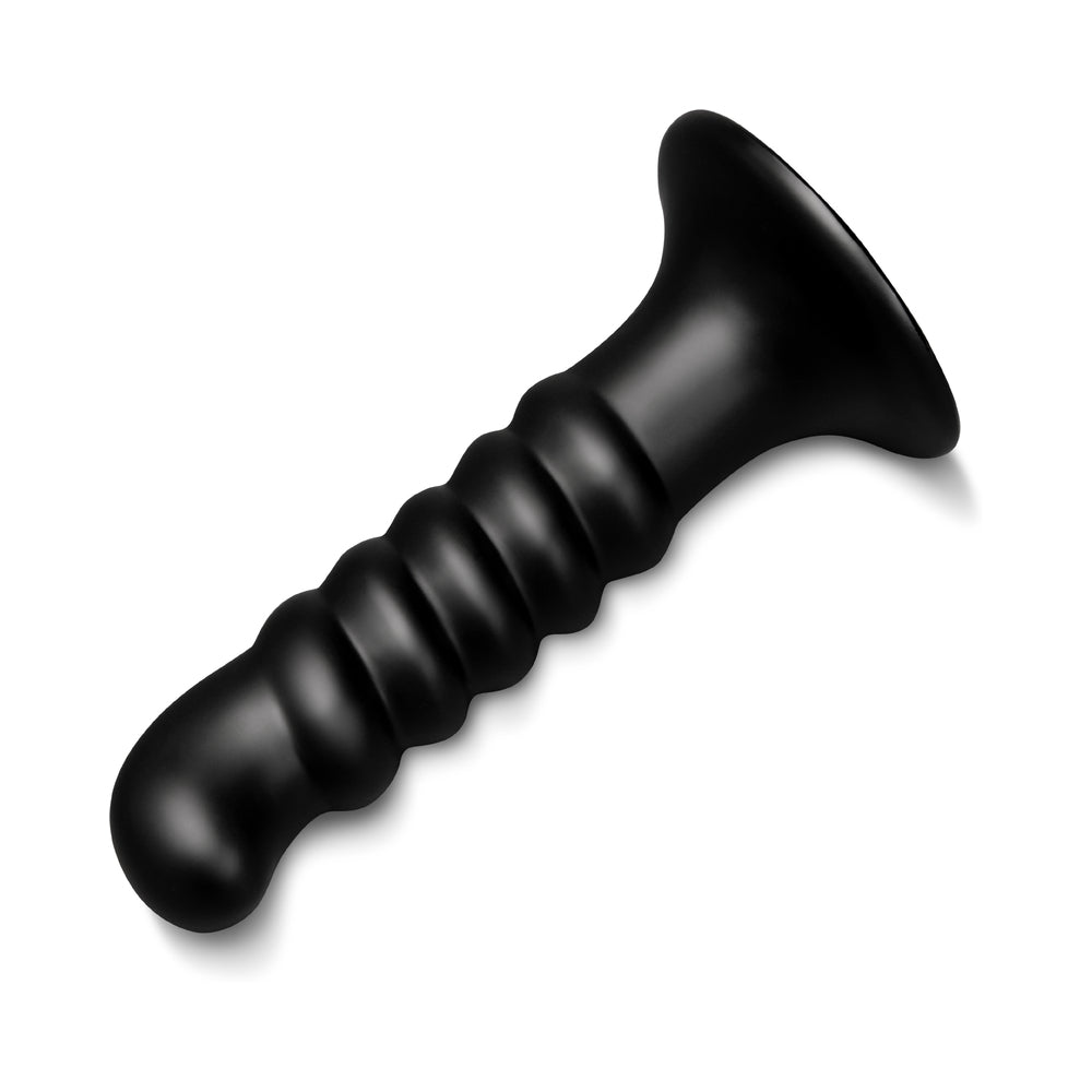 b-Vibe Krush 9.5 Inch Curved & Ribbed XXL Dildo with Suction Cup