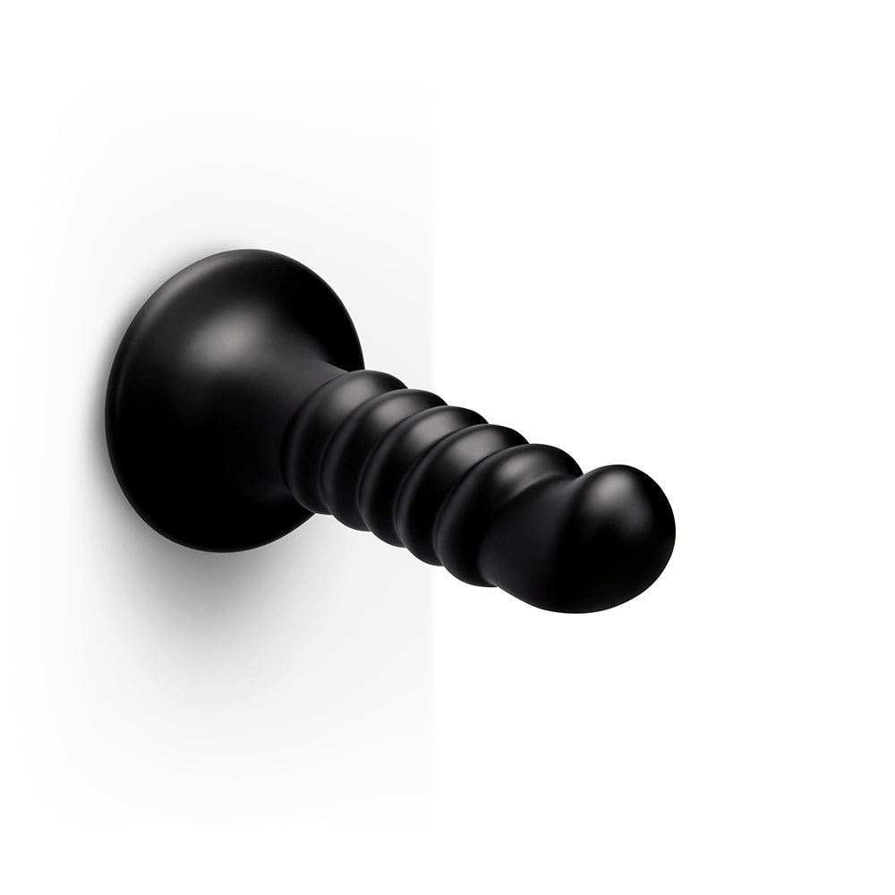 b-Vibe Krush 9.5 Inch Curved & Ribbed XXL Dildo with Suction Cup