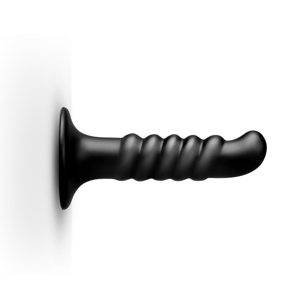 b-Vibe Krush 9.5 Inch Curved & Ribbed XXL Dildo with Suction Cup