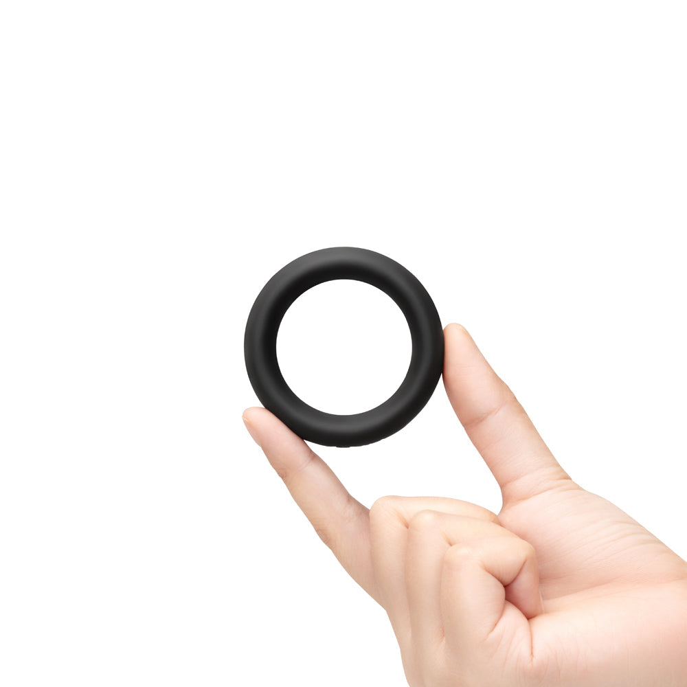 b-Vibe Snug Ring 40 mm Soft Stretch Silicone Secure Fit Cock Ring - Black