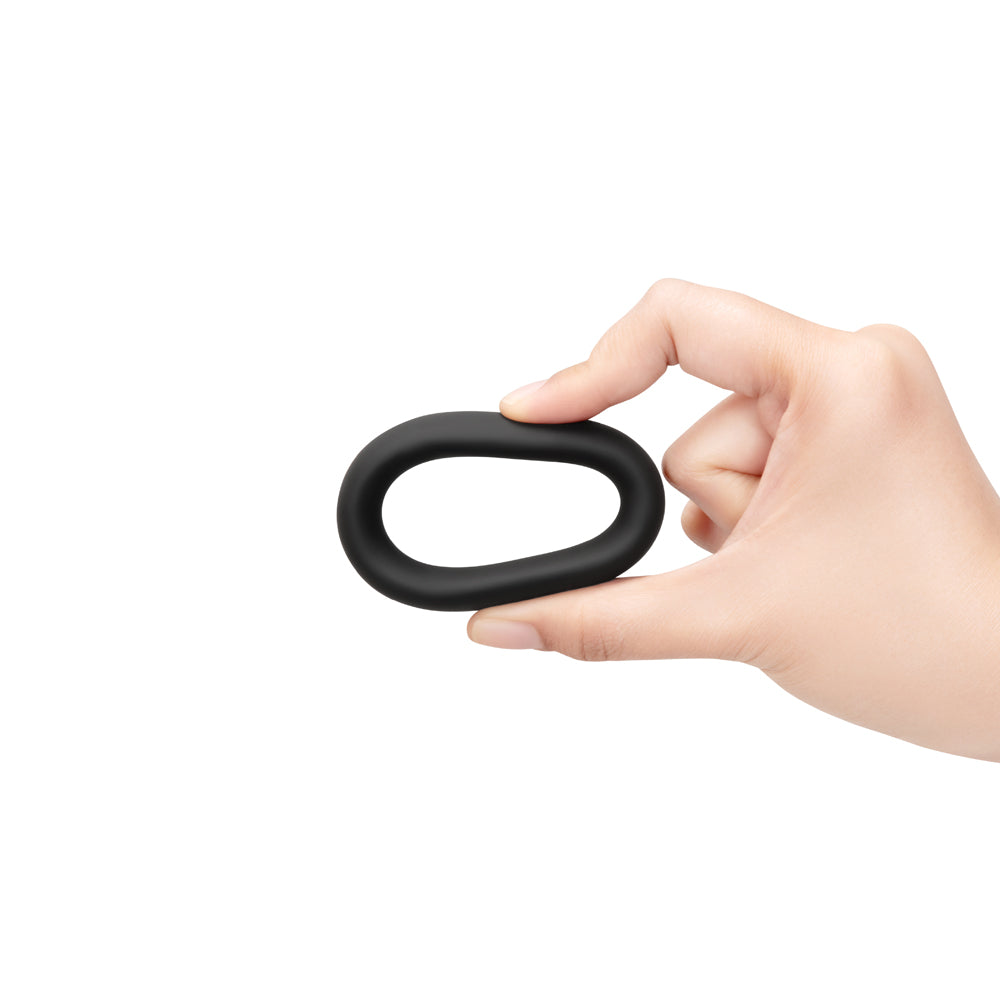 b-Vibe Snug Ring 40 mm Soft Stretch Silicone Secure Fit Cock Ring - Black