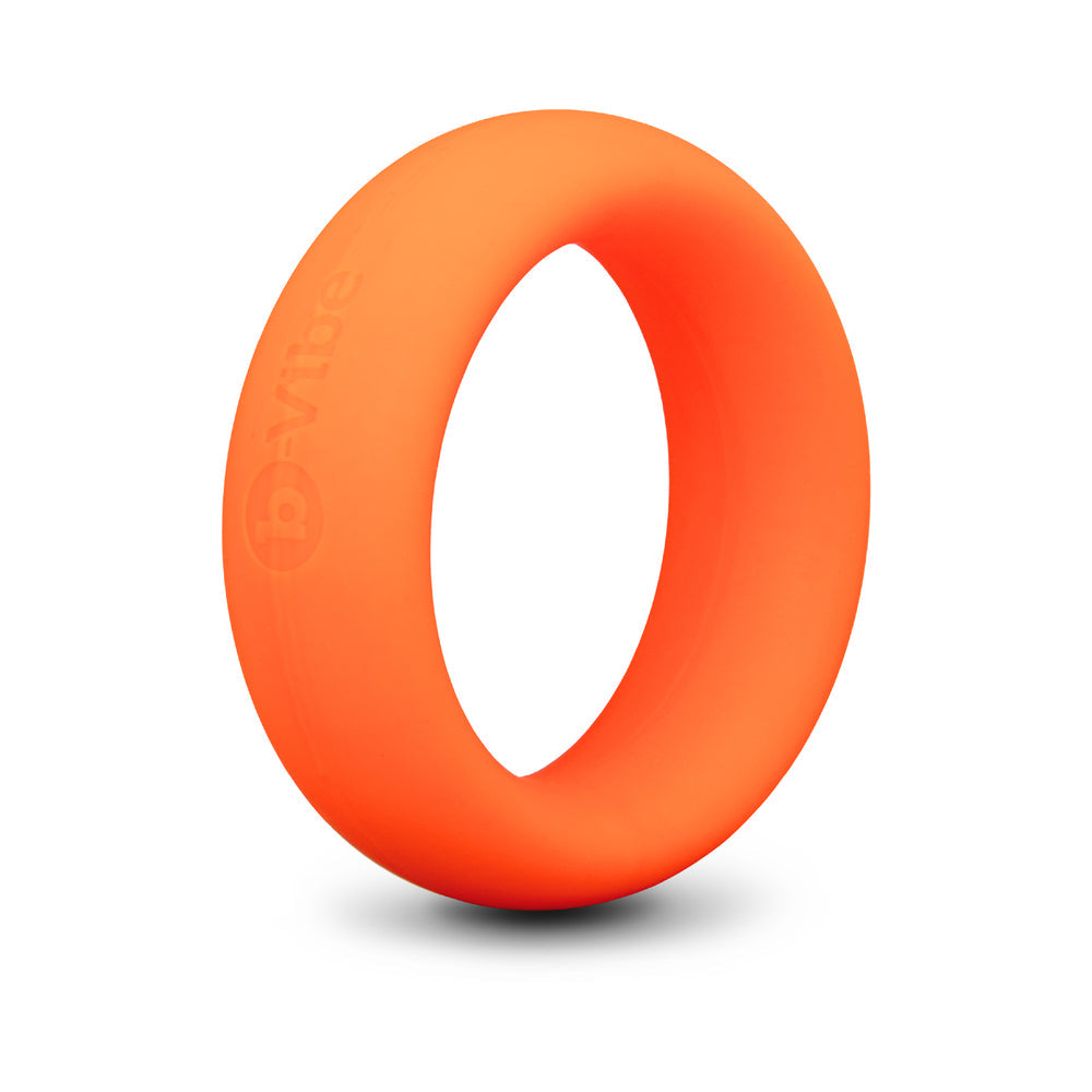 b-Vibe Snug Ring 40 mm Soft Stretch Silicone Secure Fit Cock Ring - Orange