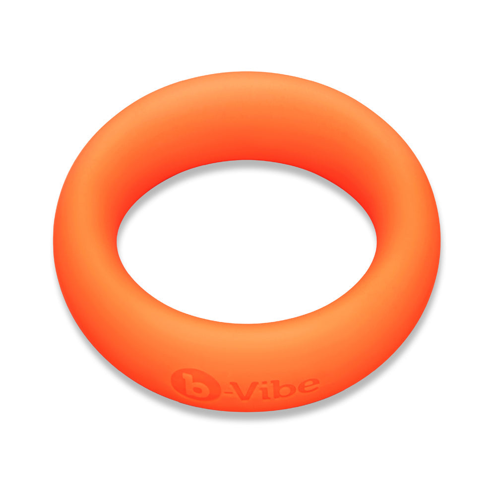 b-Vibe Snug Ring 40 mm Soft Stretch Silicone Secure Fit Cock Ring - Orange