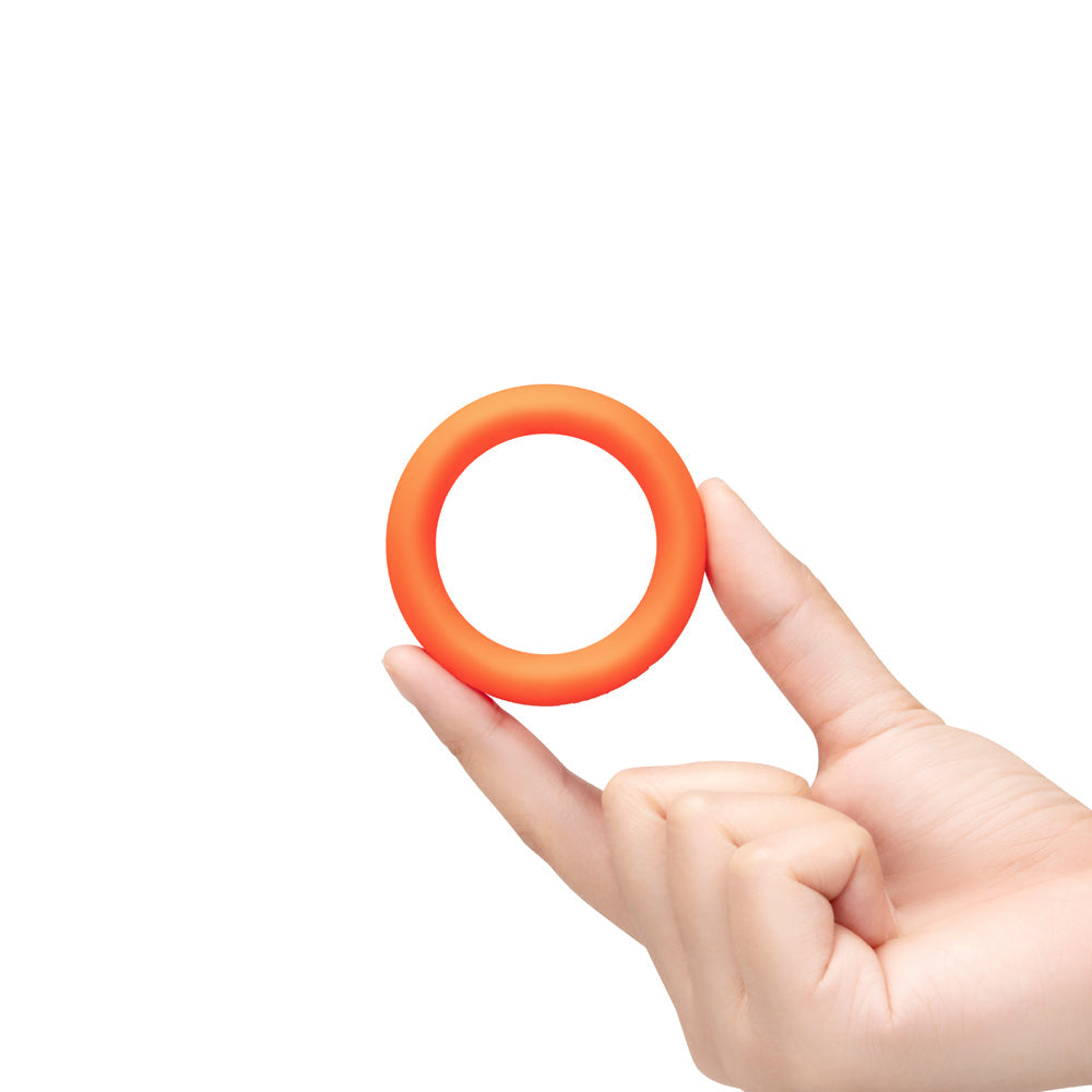 b-Vibe Snug Ring 40 mm Soft Stretch Silicone Secure Fit Cock Ring - Orange