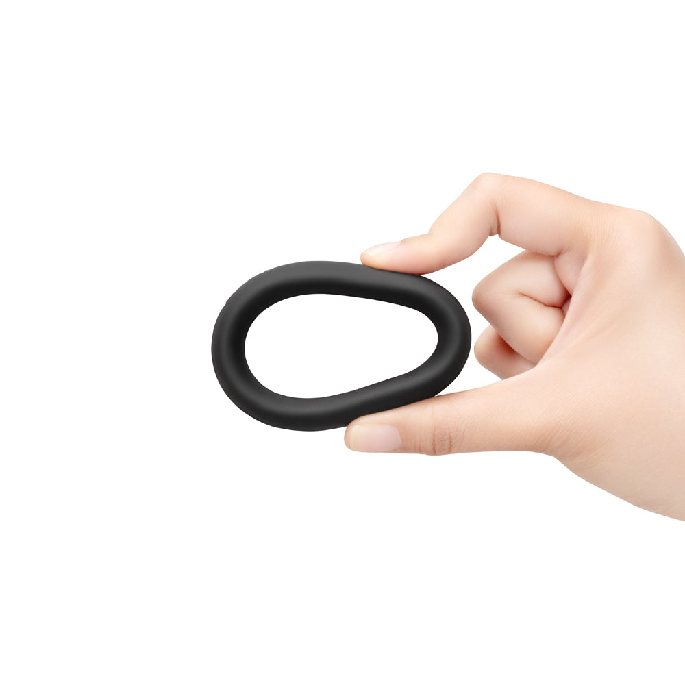 b-Vibe Snug Ring 45 mm Soft Stretch Silicone Secure Fit Cock Ring - Black