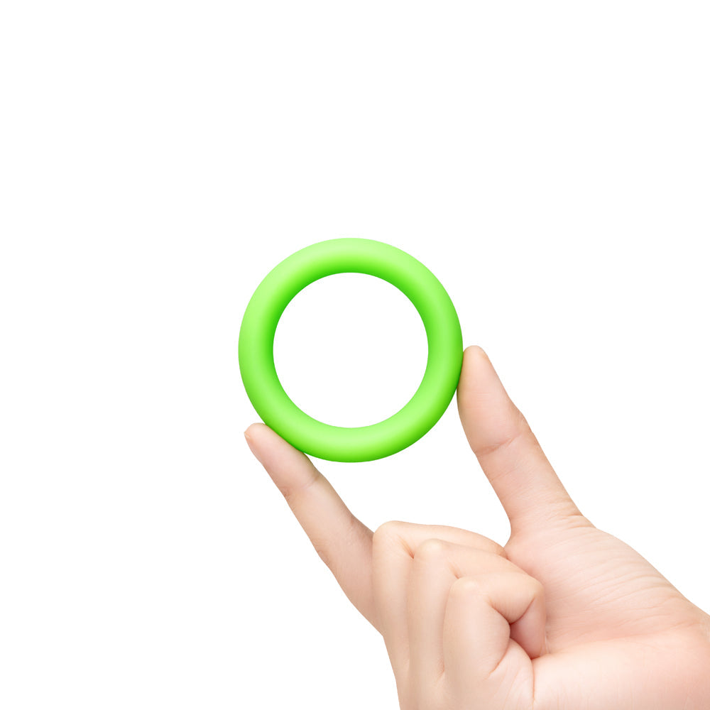 b-Vibe Snug Ring 45 mm Soft Stretch Silicone Secure Fit Cock Ring - Green