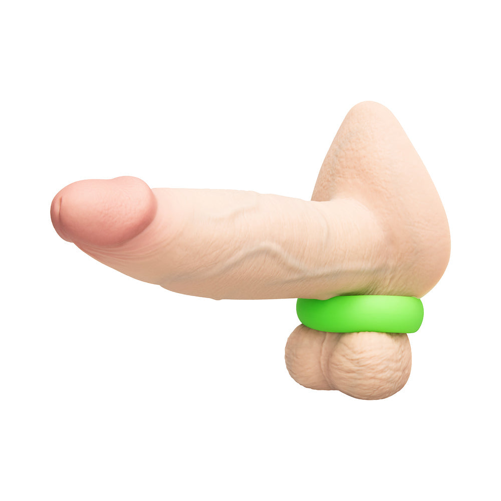 b-Vibe Snug Ring 45 mm Soft Stretch Silicone Secure Fit Cock Ring - Green