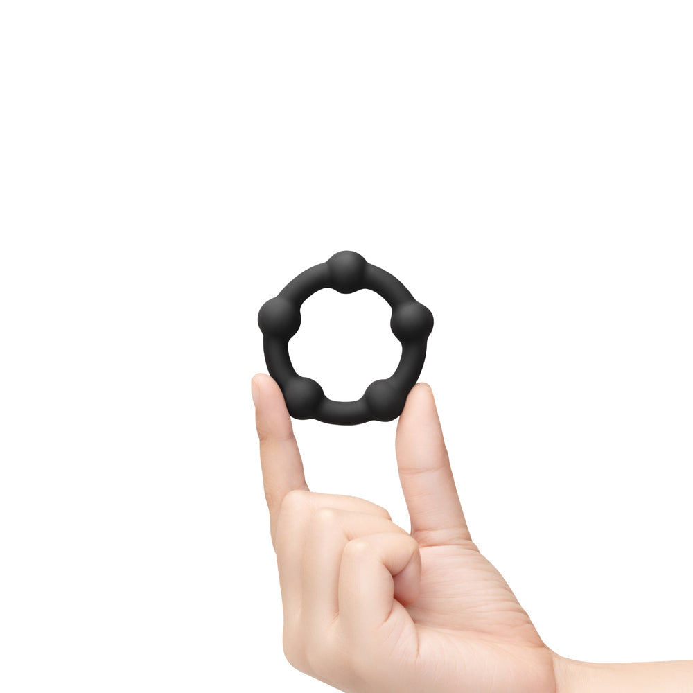 b-Vibe Snug Ring Orbit Soft Stretch Silicone Secure Fit Nubby Cock Ring