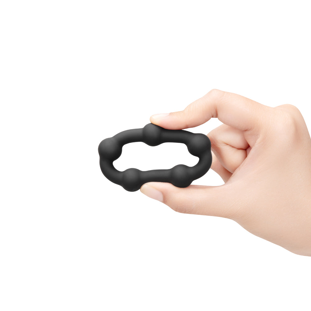 b-Vibe Snug Ring Orbit Soft Stretch Silicone Secure Fit Nubby Cock Ring