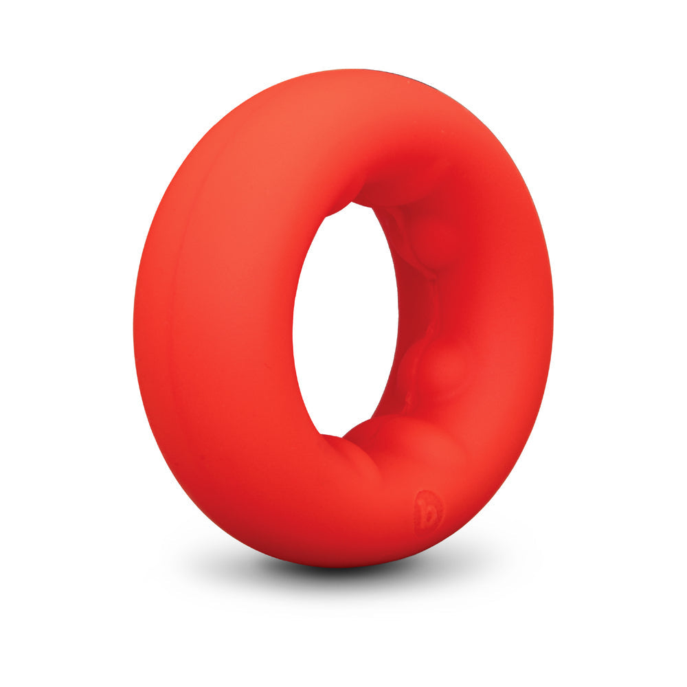b-Vibe Flex Ring Grip Super Soft Silicone Secure Fit Cock Ring- Red