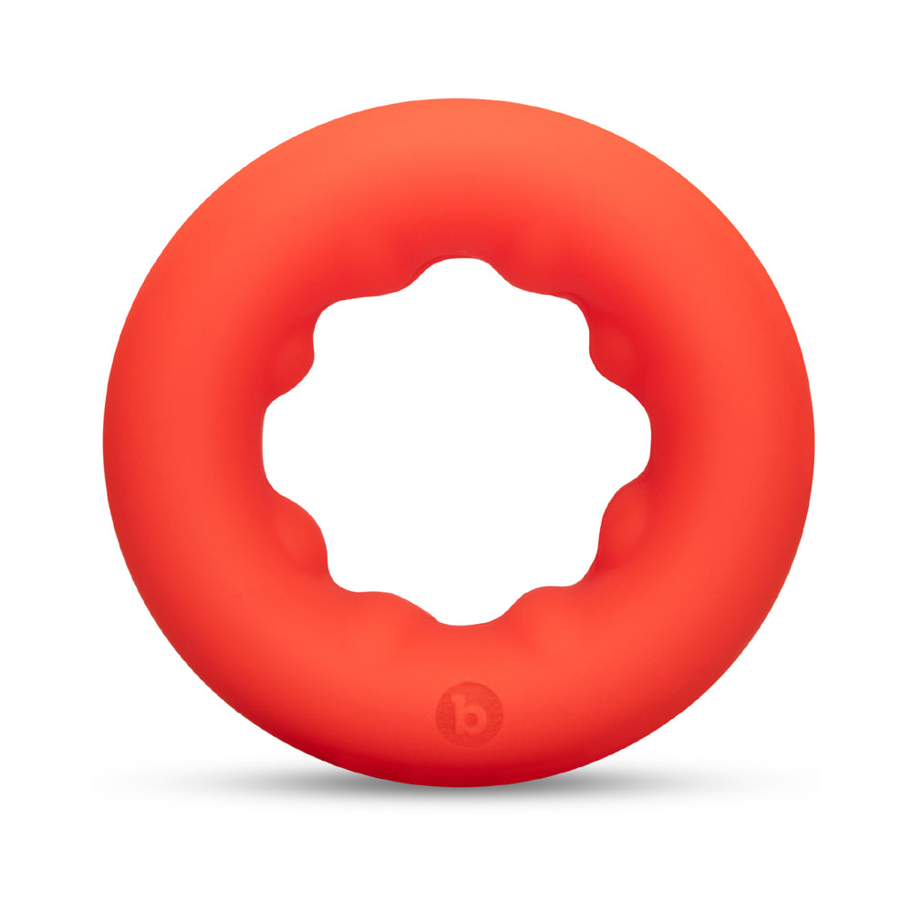 b-Vibe Flex Ring Grip Super Soft Silicone Secure Fit Cock Ring- Red