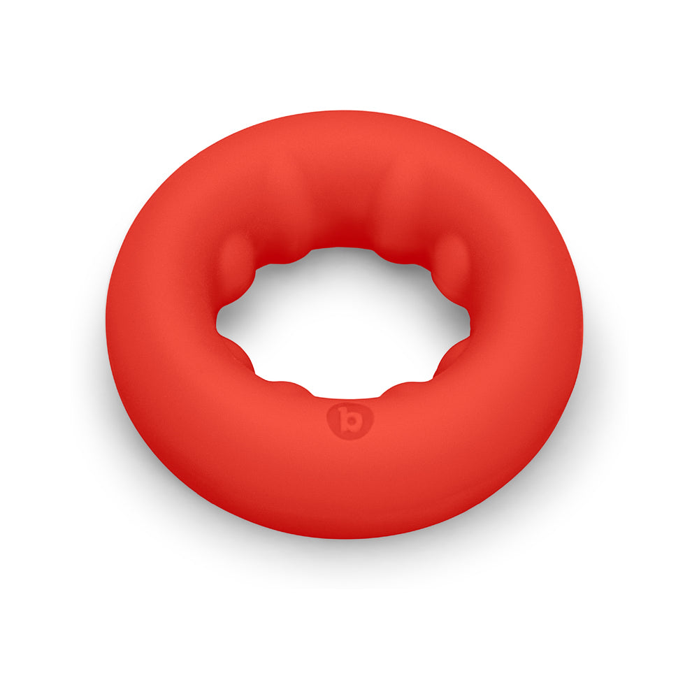 b-Vibe Flex Ring Grip Super Soft Silicone Secure Fit Cock Ring- Red