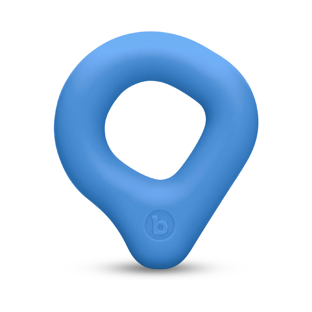 b-Vibe Flex Ring Drip Super Soft Silicone Secure Fit Cock Ring - Blue