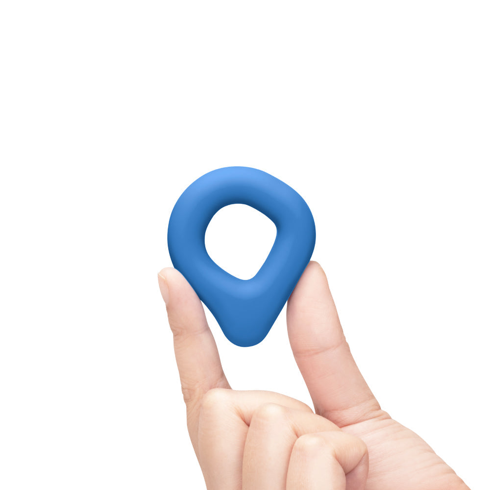 b-Vibe Flex Ring Drip Super Soft Silicone Secure Fit Cock Ring - Blue