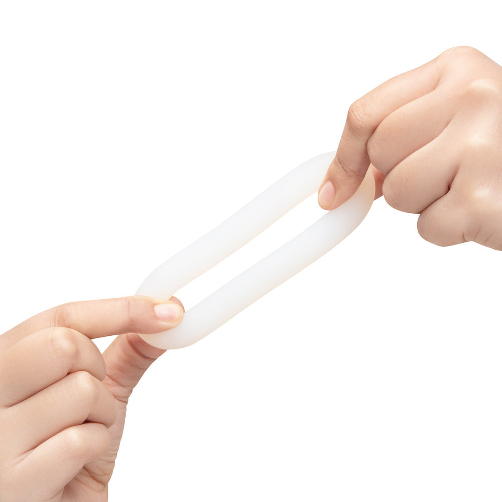 b-Vibe Flex Ring Loop Super Soft Silicone Secure Fit Cock Ring- Clear