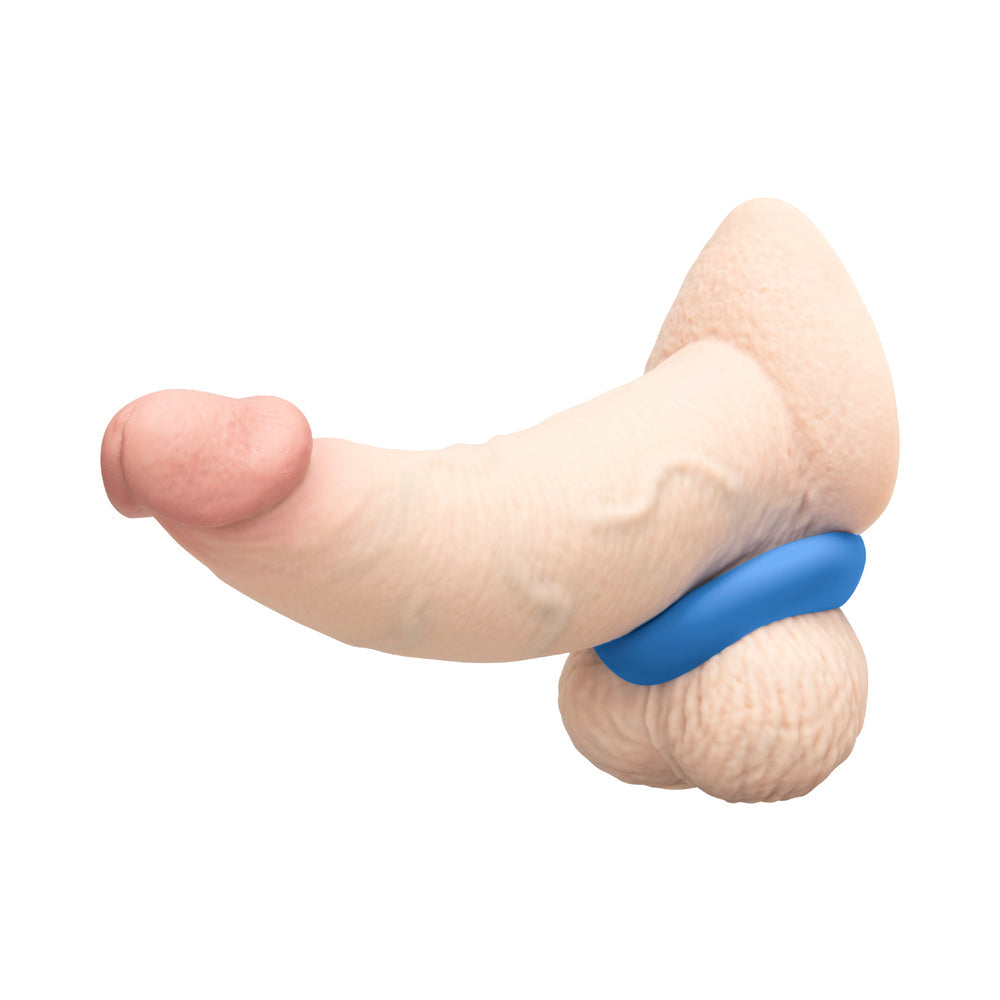 b-Vibe Flex Ring Delta Super Soft Silicone Secure Fit Cock Ring - Blue