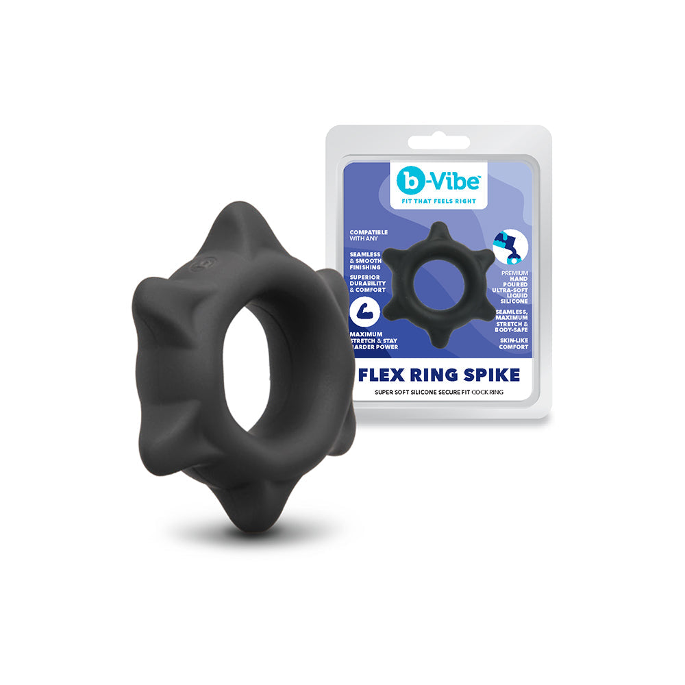 b-Vibe Flex Ring Spike Super Soft Silicone Secure Fit Cock Ring