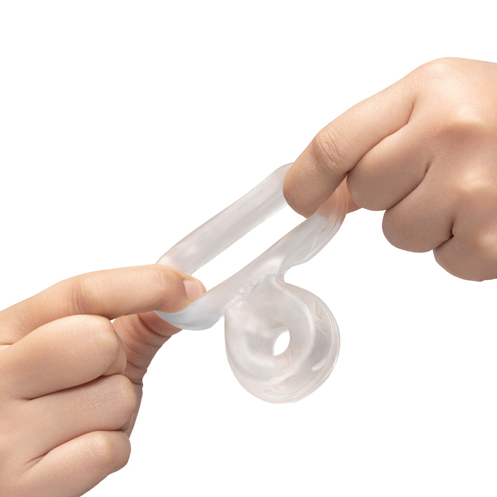 b-Vibe Stretch-Tech Double Barrel Flexible Secure Fit Cock Ring