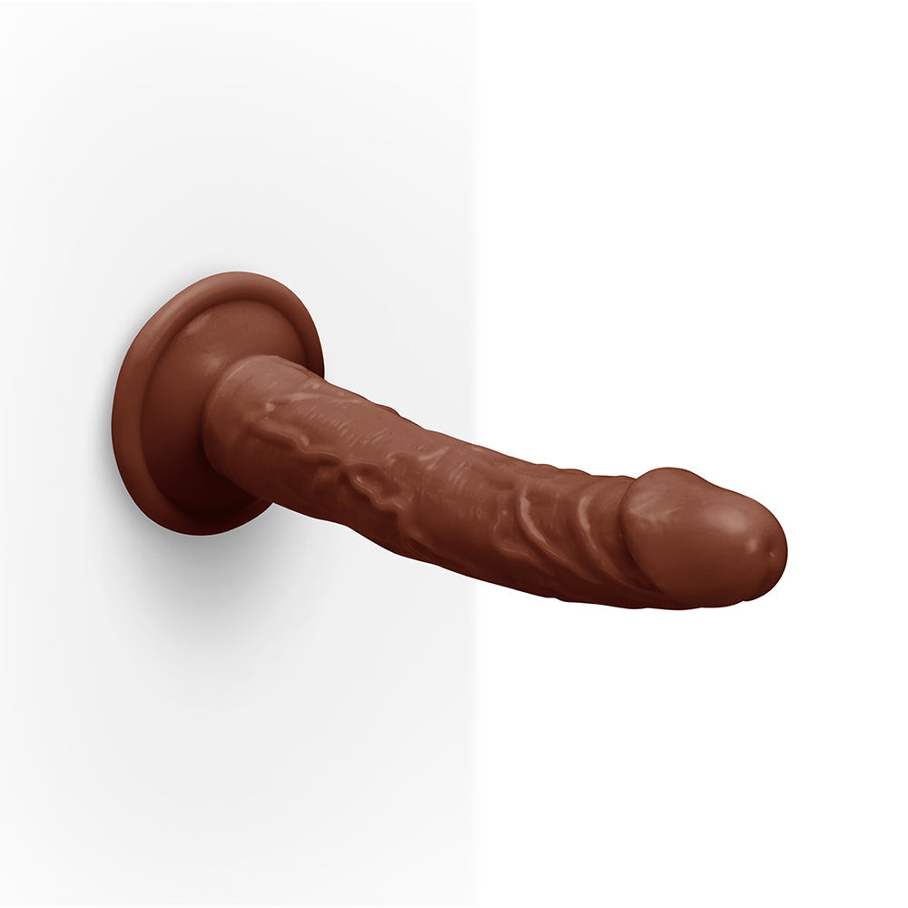 Together 6.75" Realistic Dildo - Dark