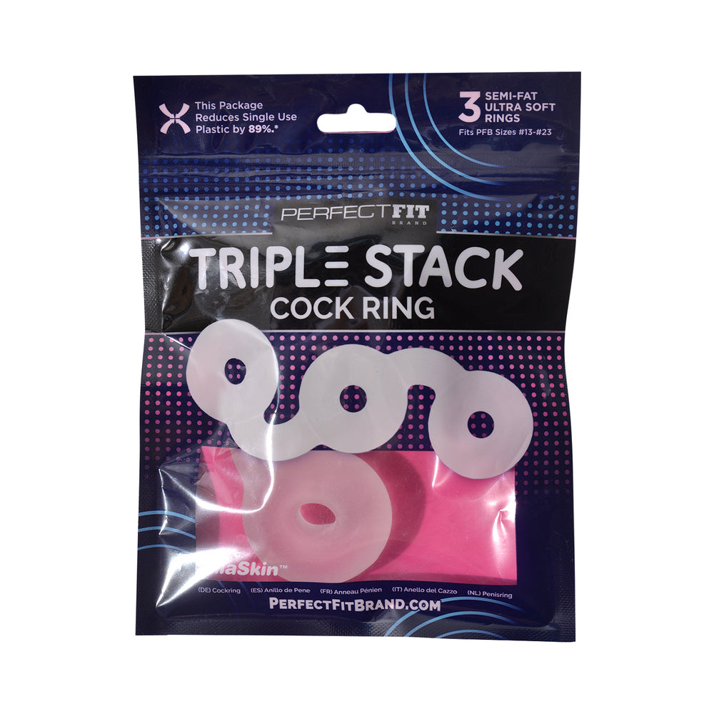 Perfect Fit Triple Donut Ring - Clear