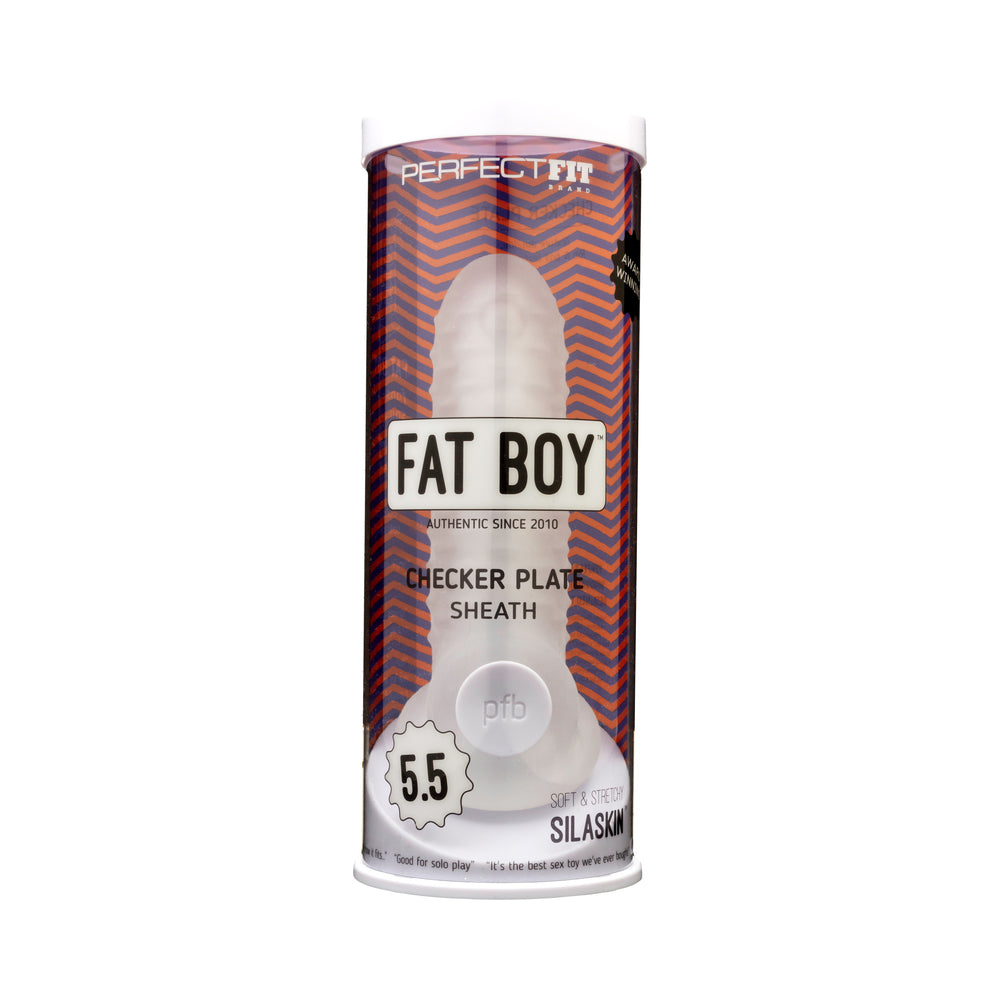 Perfect Fit Fat Boy 5.5" Checker Plate Sheath - Clear