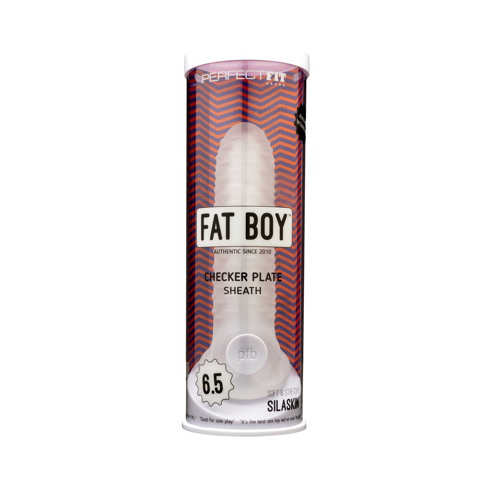 Perfect Fit Fat Boy 6.5" Checker Plate Sheath - Clear