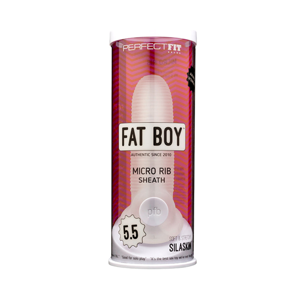 Perfect Fit Fat Boy Micro Ribbed Sheath 5.5" - Clear