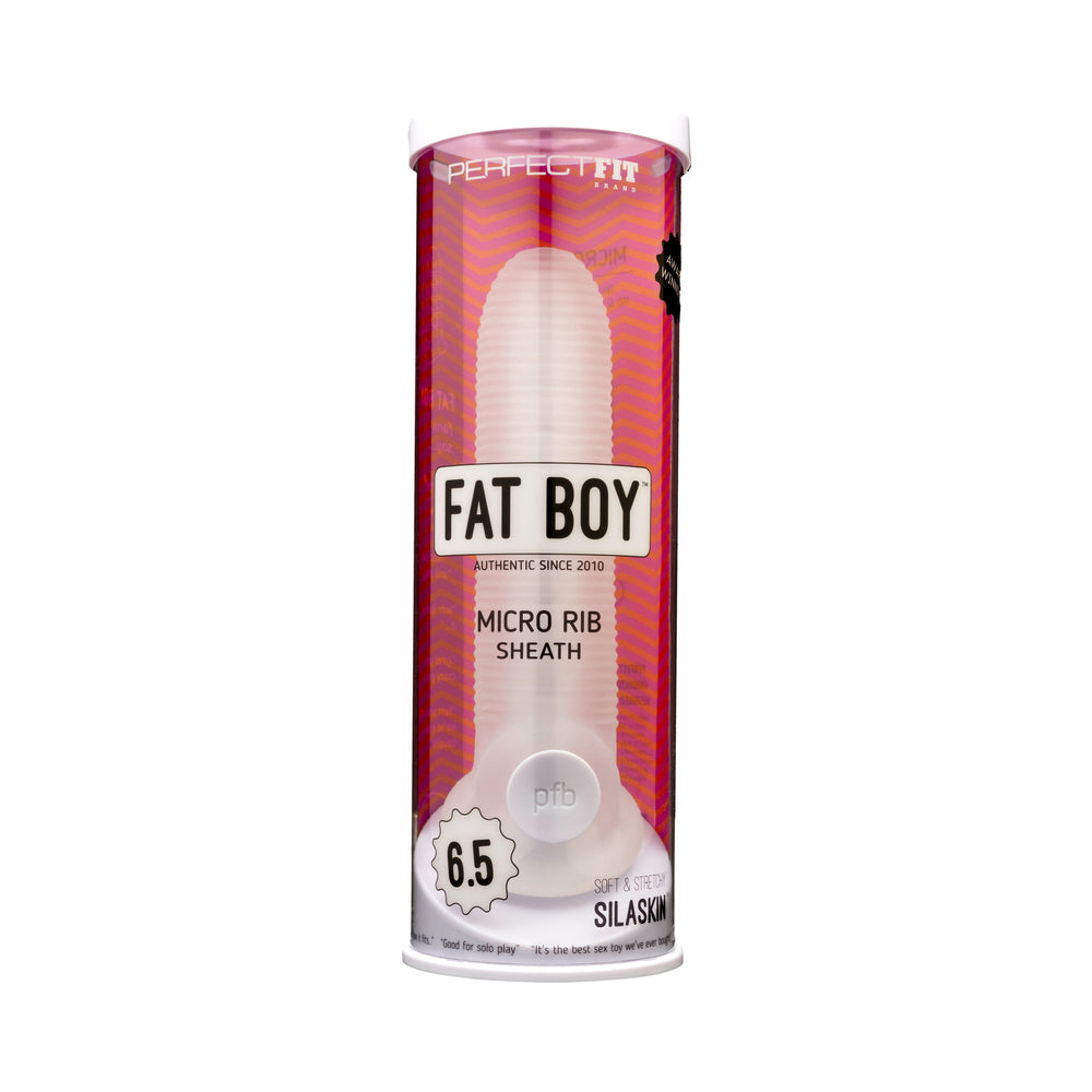 Perfect Fit Fat Boy Micro Ribbed Sheath 6.5" - Clear