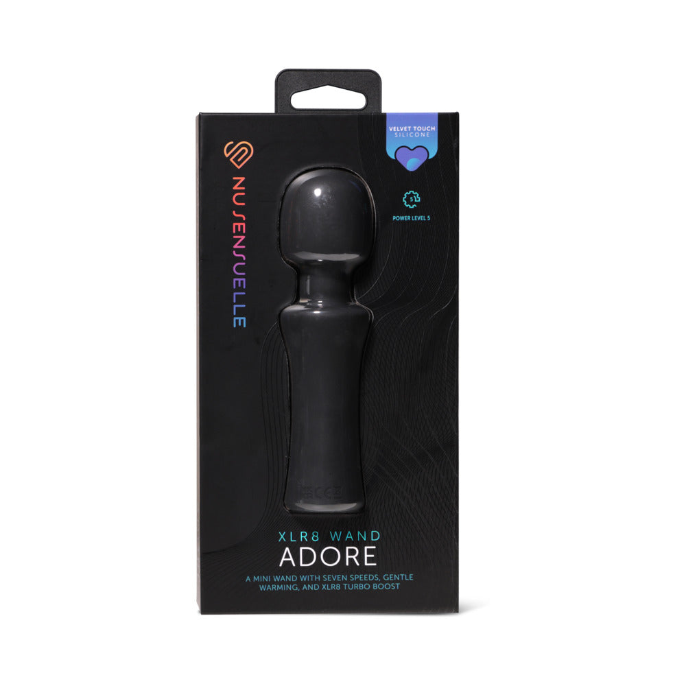 Nu Sensuelle Adore XLR8 Wand with Heat-Black