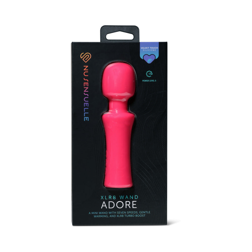 Nu Sensuelle Adore XLR8 Wand with Heat-Hot Pink