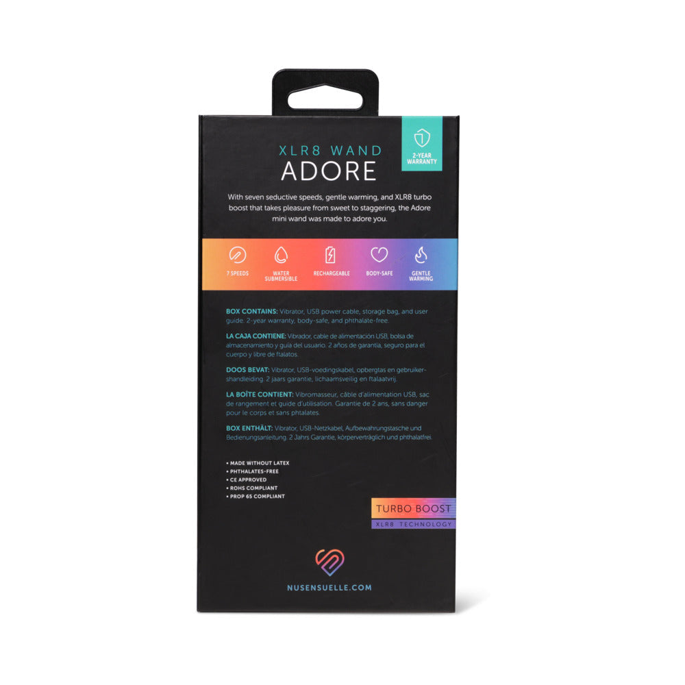 Nu Sensuelle Adore XLR8 Wand with Heat-Hot Pink