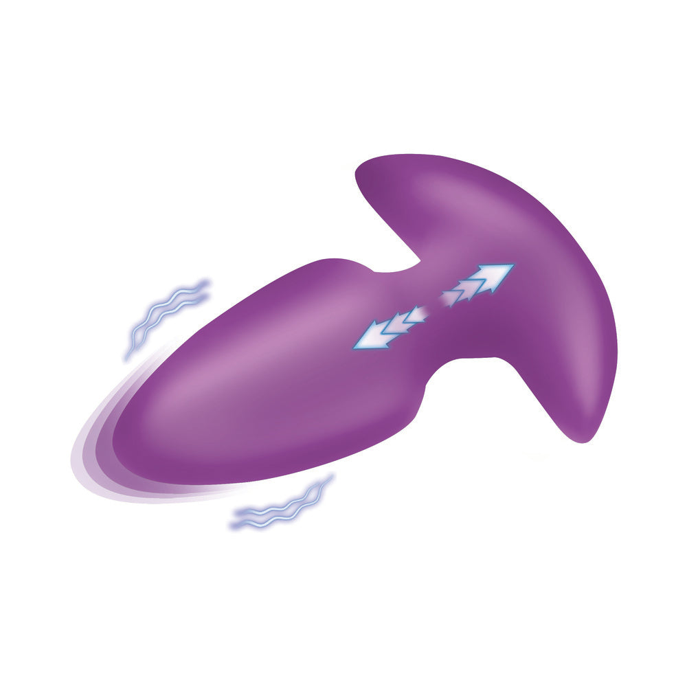 Bang! Thrusting & Vibrating Butt Plug - Purple